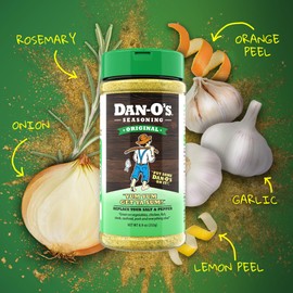 Dan-O's Original Seasoning, 8.9 oz Bottle, All Purpose Seasoning for Chicken, Turkey, Beef, Veggies and More, Sugar Free, Zero Calorie, Use this Spice Blend to Craft a Marinade, Dry Rub or Sauce