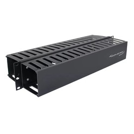 Wavenet 3055-N 2U Double-Sided Finger Duct Cable Manager Panel Black