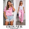Ekouaer Womens Silk Satin Pajamas Set Two Piece PJ Sets