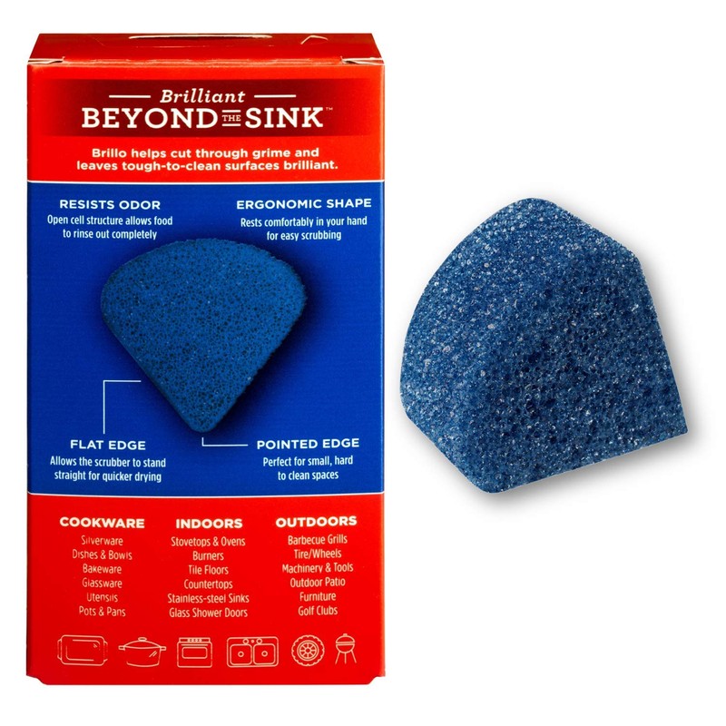 Brillo Scrub Max Heat Activated Sponges, Strong & Long Lasting,