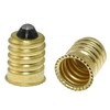 SQXBK Adaptador E14 a E12, 8 unidades, dorado, cobre, eficiente