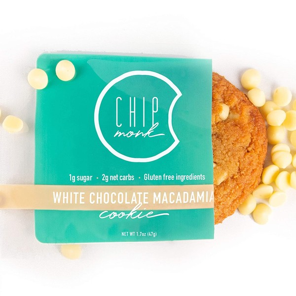 ChipMonk Cookies - Healthy, Low Carb, Keto, All-Natural & Gluten-Free Desserts & Snack Foods (White Chocolate Macadamia, 6 cookies)