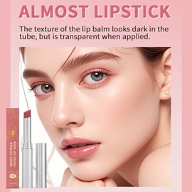 Pink Tinted Honey Lipstick,Hydrating Lipstick For Dry Lips,Long-lasting Nourishing Lip Balm Natural Moisturizing Tint Makeup Lip Gloss For Women Girls