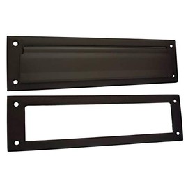 QCAA Solid Brass Mail Slot, with Solid Brass Interior Frame, 13" x 3.625", US10B ORB (Oil Rubbed Bronze, US10B), 1 Pack, Made in Taiwan