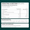 PRONAT Keratina Biotina 60 Cápsulas Suplemento Alimenticio Fórmula con Queratina,