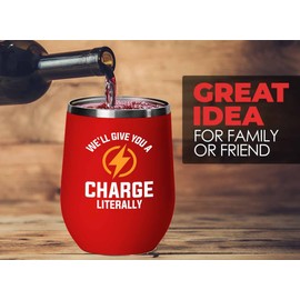 Electrician Red Edition Wine Tumbler 12oz - We'll give you - Electricians Dad Engineer Engineering electrician technician electrical expert Maintenance wireman linesman