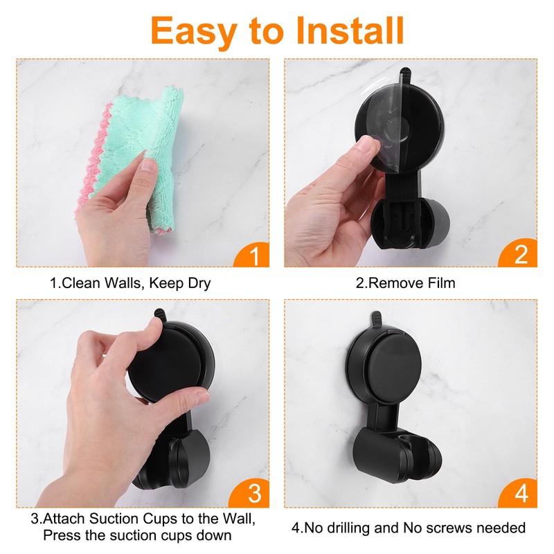 uxcell Shower Head Holder, Suction Cup Shower Head Holder, Handheld