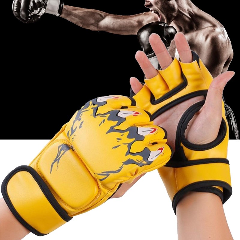 Boxing Gloves, Half Finger Boxing Gloves Punching Bag Open Palms