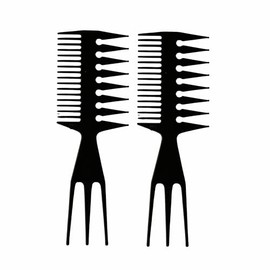 Amelia Beauty Products Amelia Beauty | Pack De 2 Peines Rastrillo Y Para Marmoleado | | Plástico Resistente Para Peinar El Cabello, Marmoleado Ebru, V