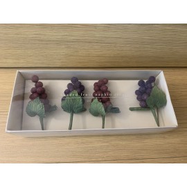 Pier 1 Imports Beaded Fruit Napkin Rings Set Of 4 Berries Table Decor Accent