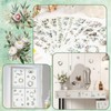 WANDIC 10 Sheets Transfer Stickers, Distress Leaves Decals Bud Flower