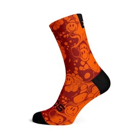 Sox Footwear Neon Slide Orange Crew Socks, orange, L