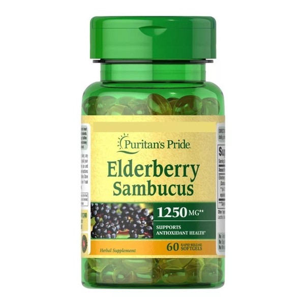 Puritan's Pride Sambucus Elderberry Premium 60 Caps Inmunidad Total Eg S7