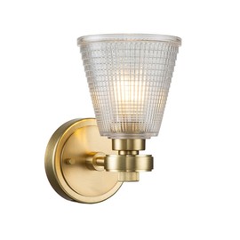 Lucas Mckearn Gunnislake1 1 Light Bath Light with Brushed Brass BB-GUNNIS1-BB