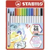 Premium Fibre-Tip Pen - STABILO Pen 68 brush Tin of
