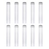 HugeDE 10 Pcs 10ml Plastic Test Vials Small Graduated Tubes