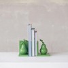 Creative Co-Op 2-Piece Cast Metal Pear Bookends, Green