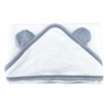 Nozone White Hooded Baby Towel with Grey Ears for Bathtime