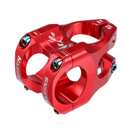 X AUTOHAUX CNC Aluminum Alloy 35mm Mountain Bike Stem for Most Bicycle Road Bike Mountain Bike Cycling Handlebar Accessories Red
