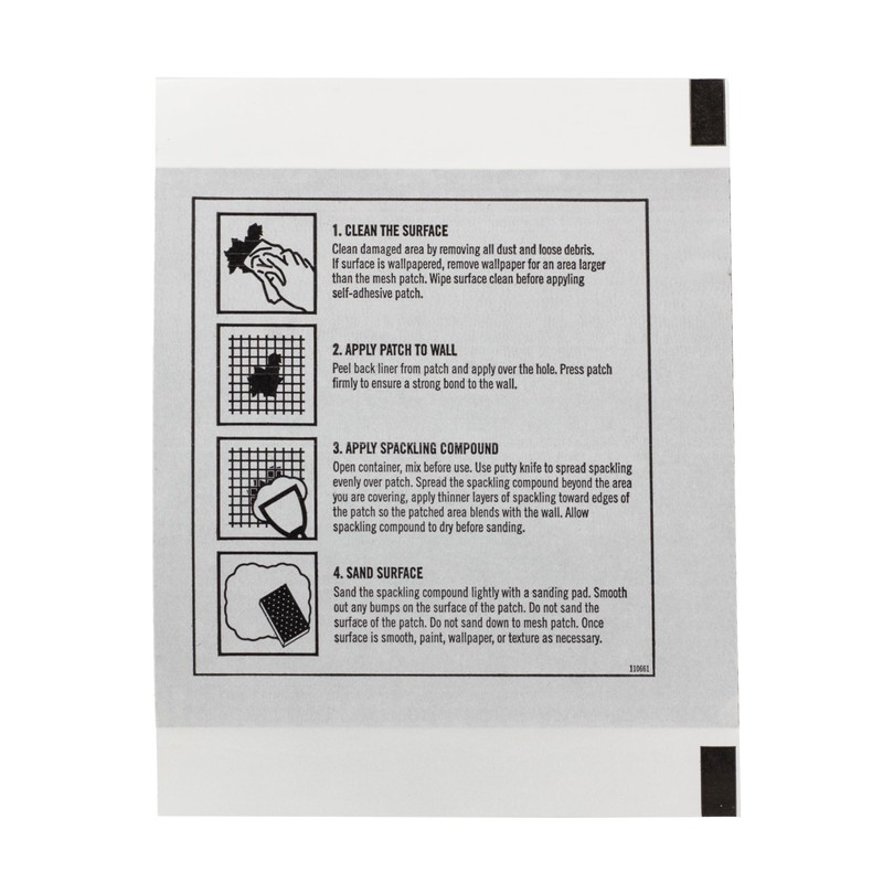 Gorilla Flexible Wall Repair Patch, 4”x 4”, (Pack of 1)