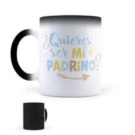 LISE GRAPHIX | Taza Mágica Padrino | Taza de Cerámica | Sensible al calor | 11 Onzas | 325 mL | Un Detalle Original para Todo Momento | Ideal Para Casa u Oficina