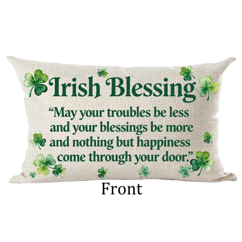 Ramirar Green Clovers Quote Irish Blessing Happy St. Patrick's Day