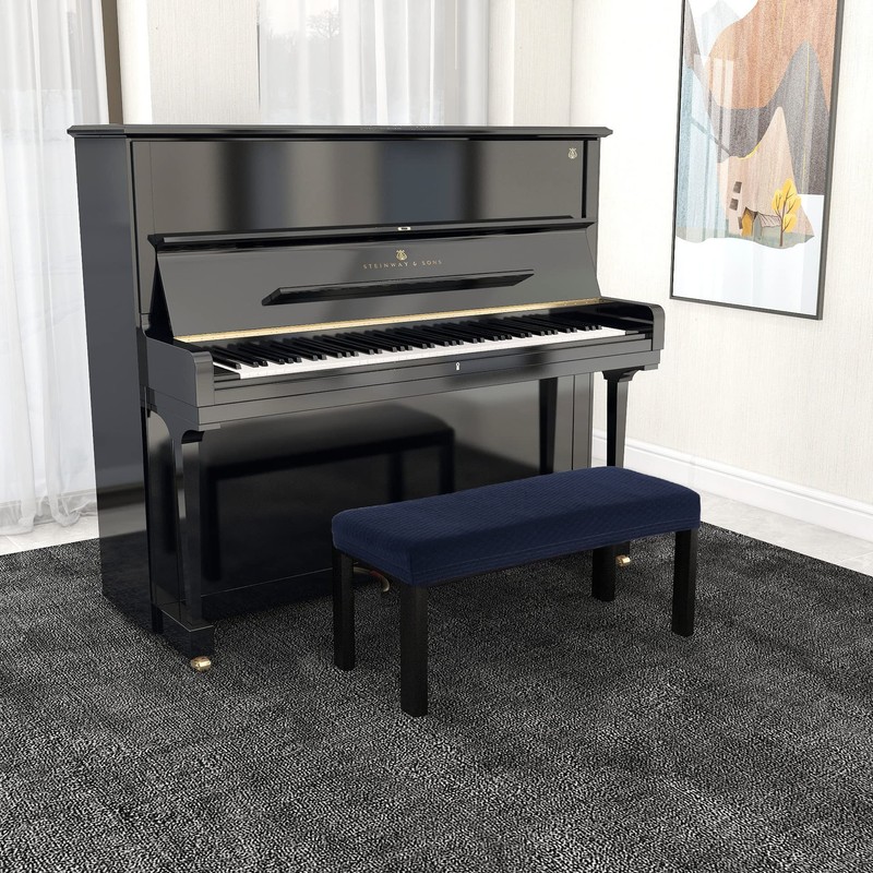 BUYUE Luxury 2-Person Piano Bench Cover, (27.7"- 37") Lx (12"-