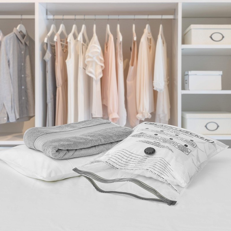 BLACK+DECKER Vacuum Storage Bags, White, Medium, 63429