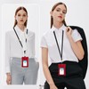 Small Lanyard Wallet with ID Window Minimalist Nylon Zipper Lanyard