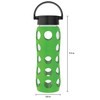 Lifefactory Glass Water Bottle, 22-Ounce, Moss | BPA-Free, Classic Cap,