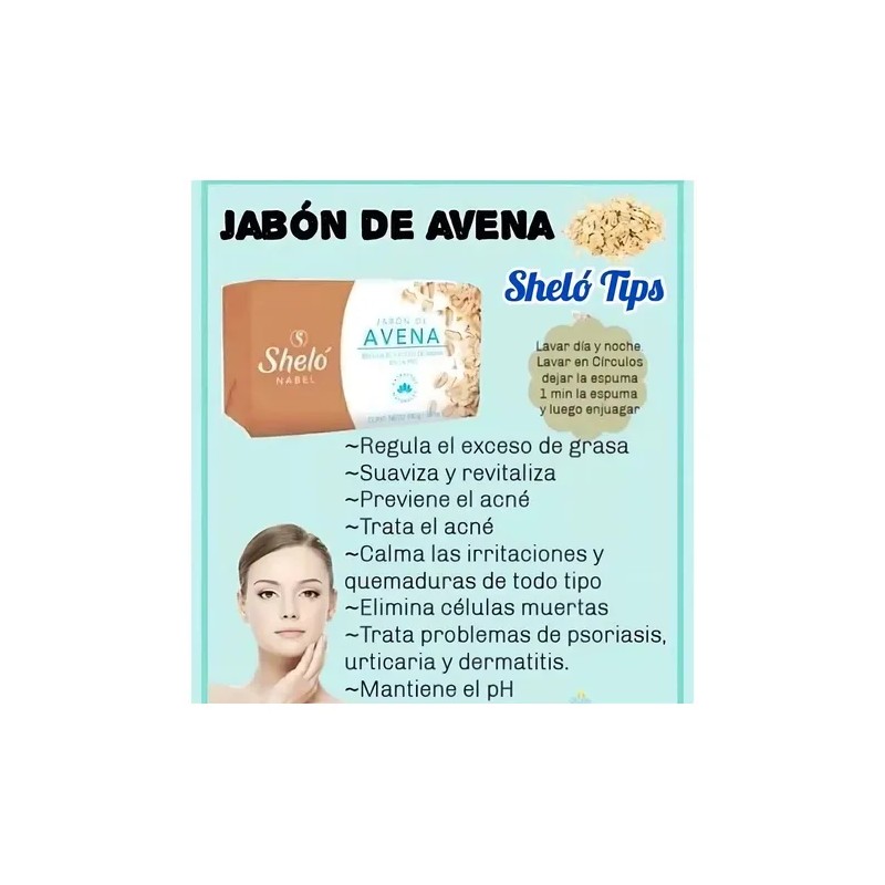 Jabón De Avena Sheló Limpieza A Base De Extractos Naturales