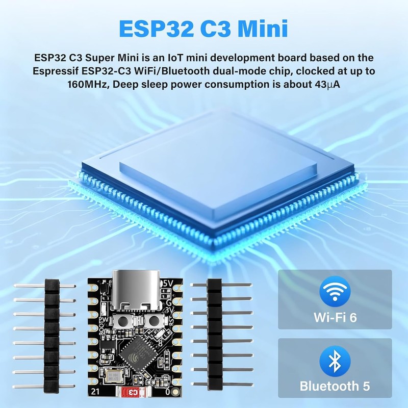 4Pcs ESP32-C3 Mini Development Board,ESP32 Supermini Board with WiFi/Bluetooth 5.0