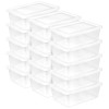 Sterilite 12 Qt Storage Box, Stackable Plastic Container Home Organizer,