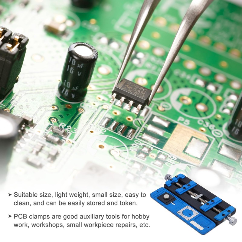 PATIKIL Adjustable PCB Fixing Holder,3.5"x7.4"x0.6" Multifunctional PCB Circuit Board Holder