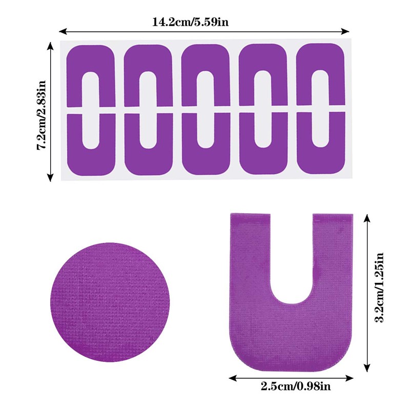 Pack of 80 Nail Polish Protector U-Shape Peel Off Tape,