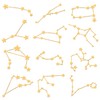 OLYCRAFT 12pcs Metal Sticker Resin Sticker 12 Constellation 4x4cm Metal