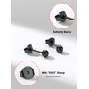 Black Stud Earrings for Women Jewelry Womens 4mm Round Flat