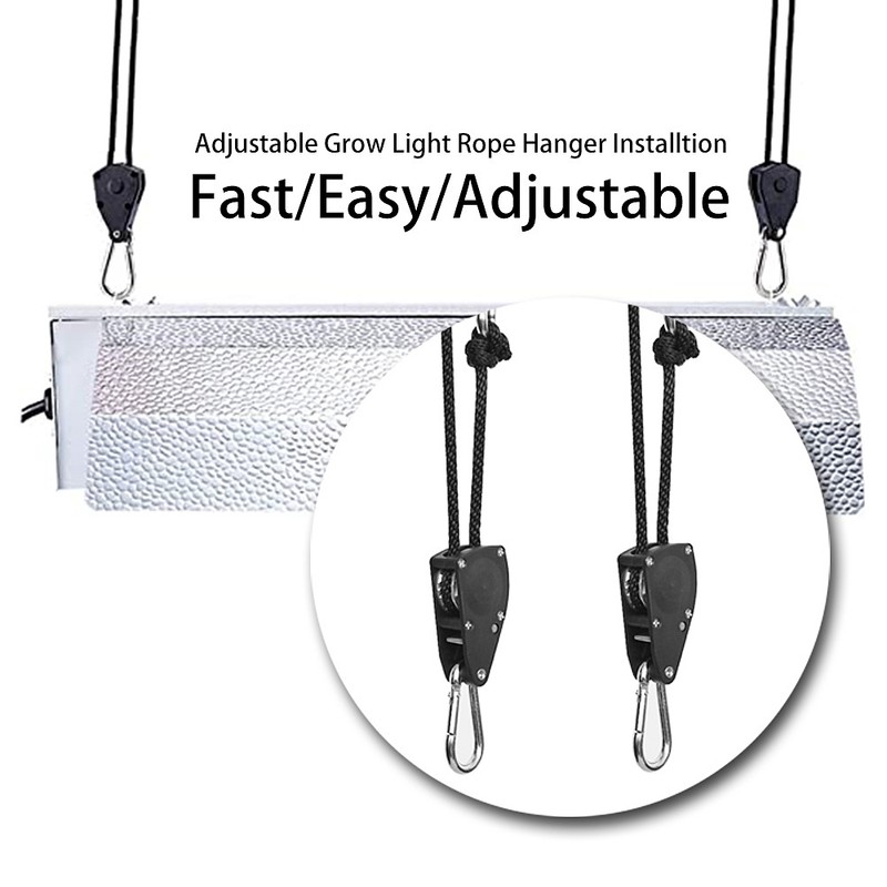 4pcs Pulley Ratchets Heavy Duty Rope Clip Hanger Adjustable Lifting