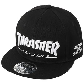 Slasher K-THR-C03K / MAG LOGO CAP Kids' Classic Flat Cap (Adjustable Size), Black