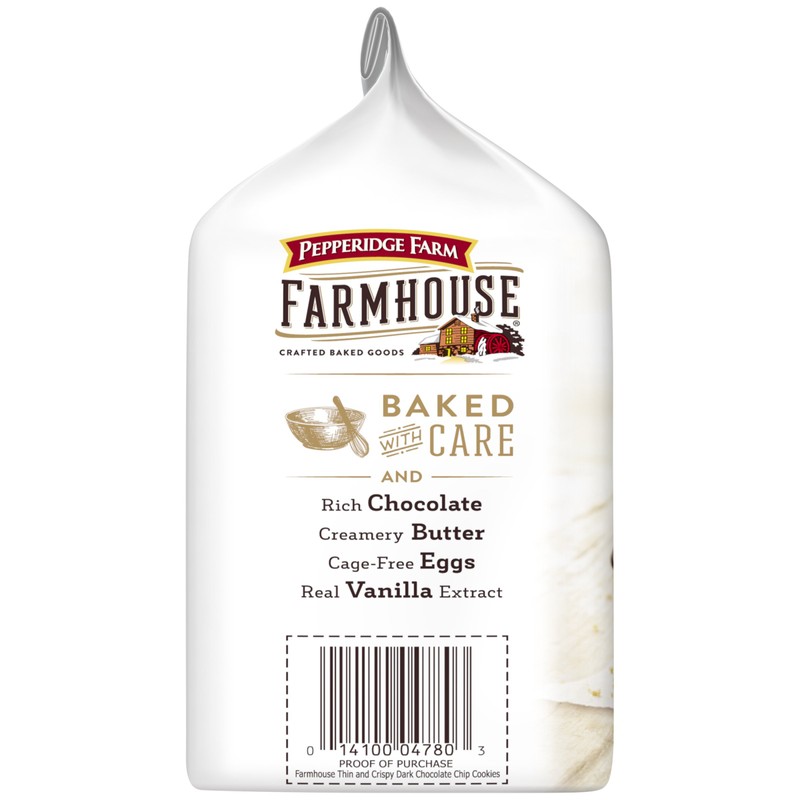 Pepperidge Farm Farmhouse Thin & Crispy Dark Chocolate Chip Cookies,