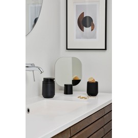 Zone Denmark Nova One Toothbrush Mug– Revitalize Your Daily Routine with Scandinavian Elegance and Practicality Unite in This Sleek and Modern Bathroom Accessory- (Black)