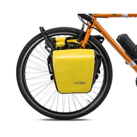 ROCKBROS Front Roller Panniers Bag Front Rack Bike Bag Sturdy Shelf Package with Carrying Handle & Free Shoulder Strap for Touring Picnic Commuting 1 Pair