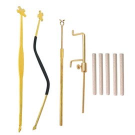 TUOREN 9Pcs Violin Sound Post Tool Set Include Straight S Style Post Setter, 5Pcs Violin Sound Post, Sound Post Gauge and Retriever Clip, Violin Luthier Install Repair Making Tool Kit