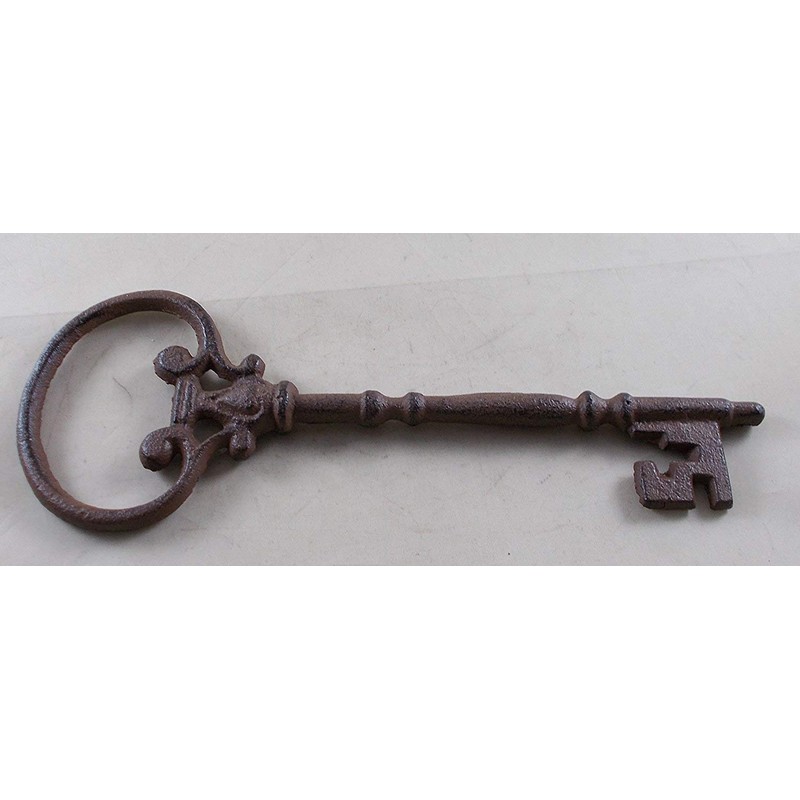Iron Decorative Skeleton Key, Brown, Size No Size