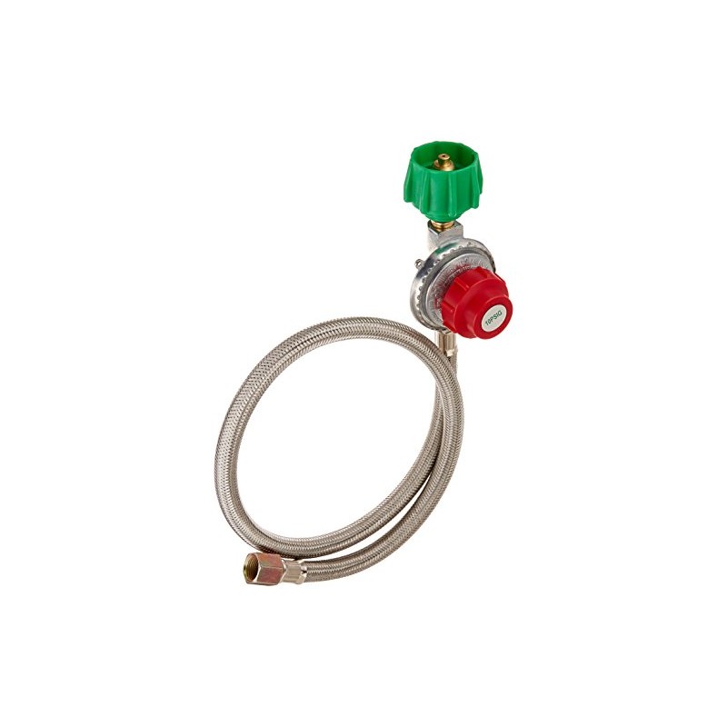 King Kooker 4010081 30502-HP Regulator & SS Hose with Male