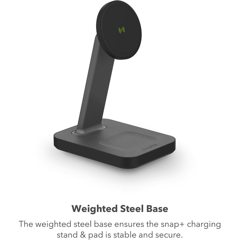 Mophie Snap+ 2-in-1Charge Stand & Pad - 15w Wireless Charger