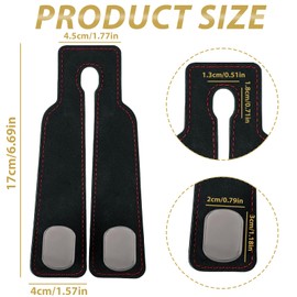 elook Car Seat Back Storage Hook, 2PCS Car Hooks for Headrest Car Headrest Hook, Car Seat Back Double Hook Car Inside Accessories for Purses Phone Handbags - Black