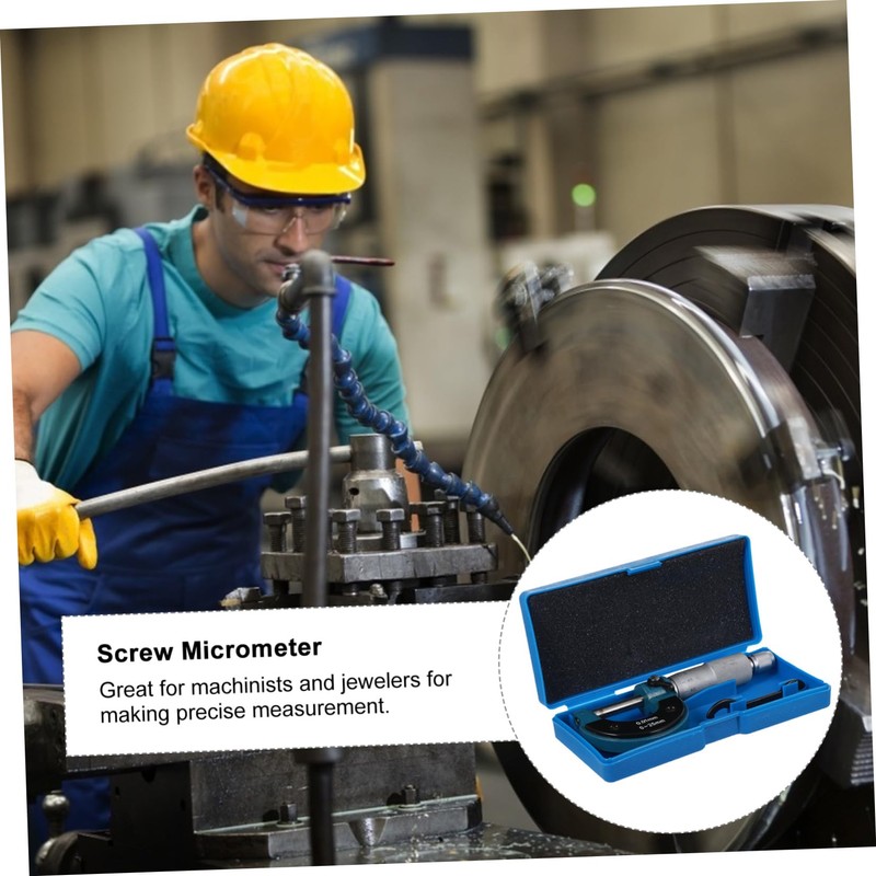 CHILDWEET Precision Measurements 1pc Micrometer Carbon Steel Thickness Gauge Metric