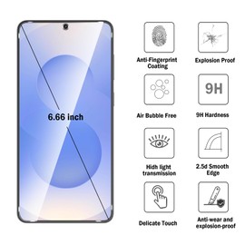 Natbok 2+2 Pack for Samung galaxy s25 edge Screen Protector with Camera Lens Protector,9H Tempered Glass Film,HD Clear Scratch Resistant,Bubble-Free for galaxy s25 edge Screen Protector