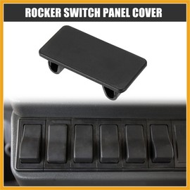 Partuto 6pcs Rocker Switch Panel Cover Automotive Toggle Switch Hole Black Replacement